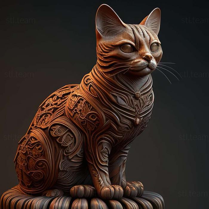 3D model Highlander cat (STL)